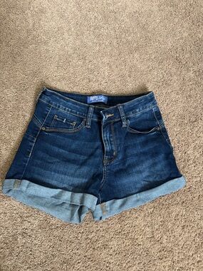 Dark Blue Denim Butt Lift Women's Shorts